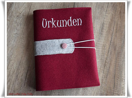 Urkundenmappe, Urkunden, Leistungsurkunden, Dokumente, Dokumentenmappe, Dokumentenmappe Filz, Dokumentenmappe Handarbeit, Mappe für Arztberichte, Geschenke für Frauen, DIN A4 Format, Filzhülle, Filz Mappe, 
