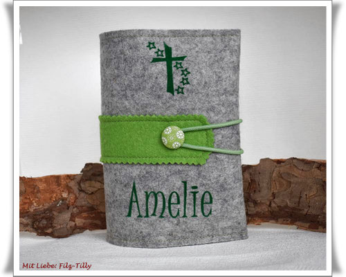 Gotteslobhülle, Gotteslobhülle Filz, Gotteslobhülle Handarbeit, Bibelhülle, Bibelhülle Filz, Bibelhülle Handarbeit, Kommunionsgeschenk, Kommunion, Geschenke für Frauen, Kindergeburtstag, personalisierbar, individualisierbar 