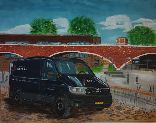 Bedrijfsopdracht, acryl70-90 cm.