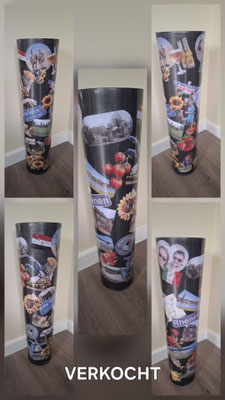 Vaas Rhenen/de Wijk,reverse decoupage VERKOCHT