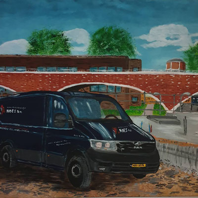 Bedrijfsopdracht, acryl 70 x 90 cm.  VERKOCHT