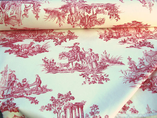Toile de Jouy, le Prince Jardinier rouge