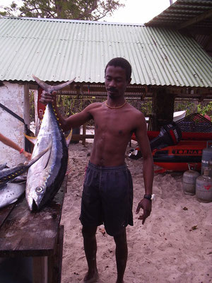Tonno pinna gialla, pesca a Praslin, Seychelles