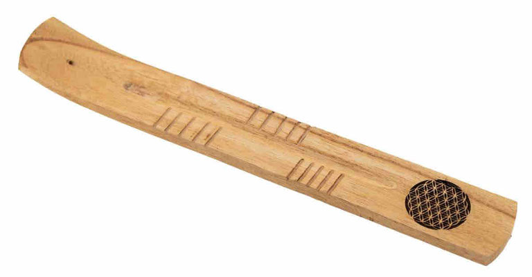 Räucherstäbchenhalter Holz Blume des Lebens