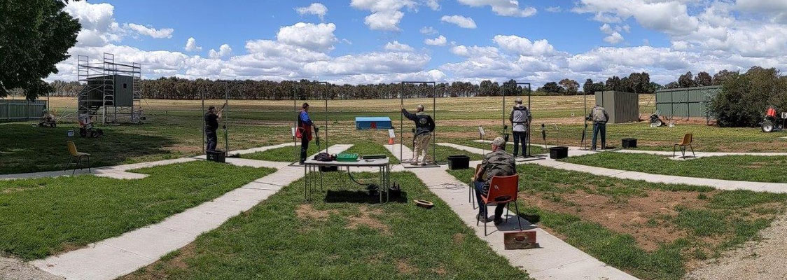 2021 10 30 Club committee member Phil Smith casting a keen eye over the first group of shooters, as practice recommenced after a ten week break.