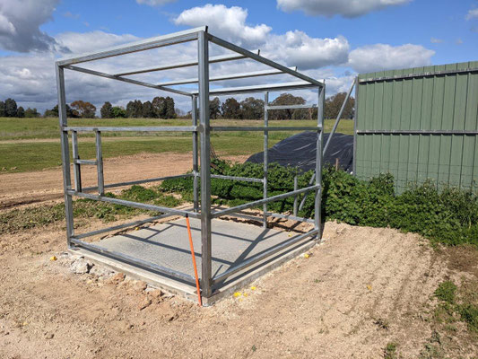 2021 09 15 Ground 3 Low skeet house, seen here clad in a revolutionary new bullet-proof transparent material.