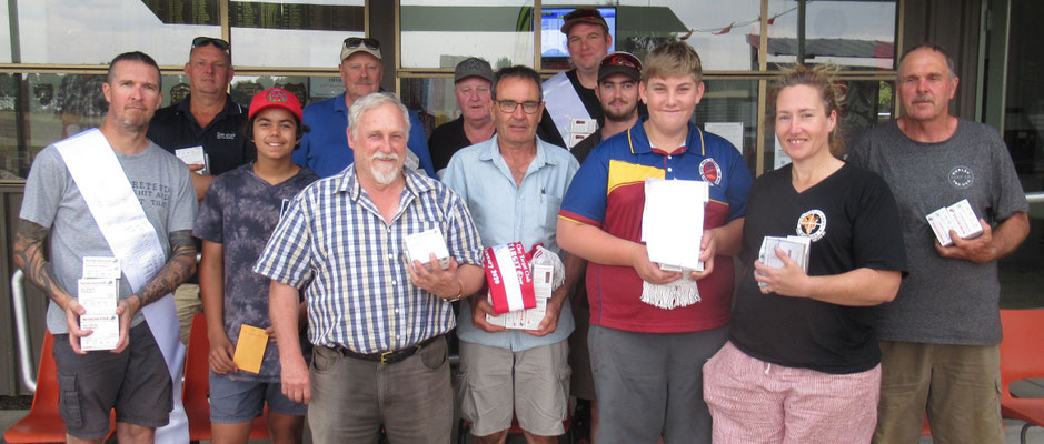 Rear L ~ R:  Ian Cooksey, Bob Leita, Bob Foster, Ken Birt, Mitch Parker.  Front L ~ R:  Craig Sessions, Matt Motha, Barry Ellis, Neville Bussell, Cam Ford, Jo Ford, Phil Smith.