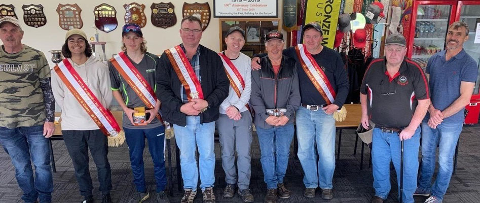 L ~ R:  Most of Phil Smith, Matt Motha, Nate Palubiski, Greg Rowe, Ross Liersch, John Wojcik, Terry Pigram, Bob Foster, Simon Palubiski.