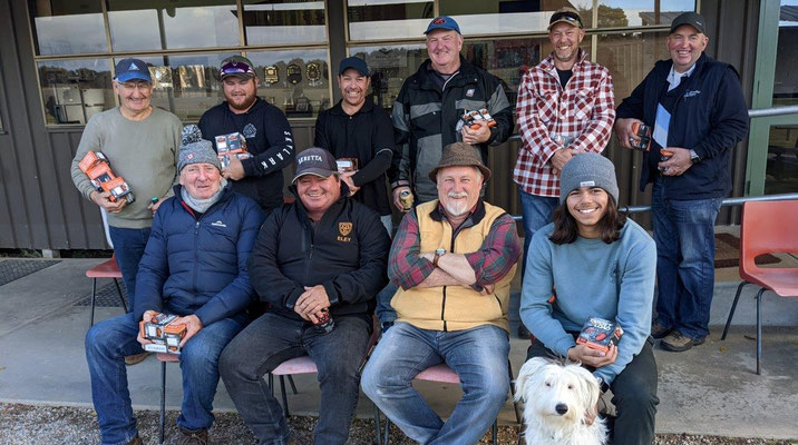 Back Row L to R:  David Jackel, Brodie Seccull, David De Maria, Marty Seymour, Brett Dixon, Stephen Coulston. Front Row Left to Right:  Max Kavanagh, Alan Seccull, Barry Ellis, Matt & Maggie Motha.    