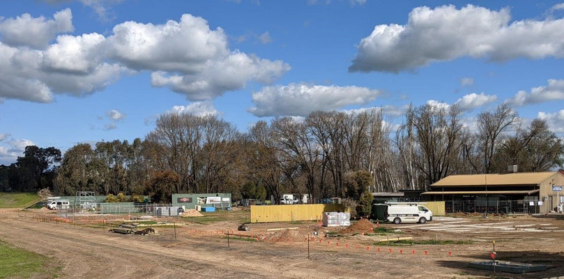 2021 09 15 Work under way on all three grounds. Shop local! Webster's electrical are doing the rewiring.