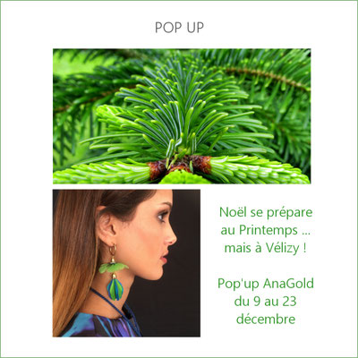 Corner dédié à AnaGold au magasin Printemps Vélizy (déc 2019) avec service de personnalisation sur place