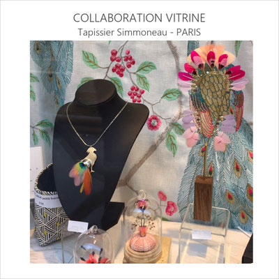 Collaboration pour la scénographie de la vitrine de l'atelier Simmoneau (janvier 2021)