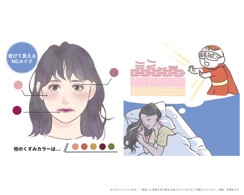 WEBメディア「からだにいいこと」記事内挿絵／間違った習慣が老け顔を加速させているかも！改善のコツは？