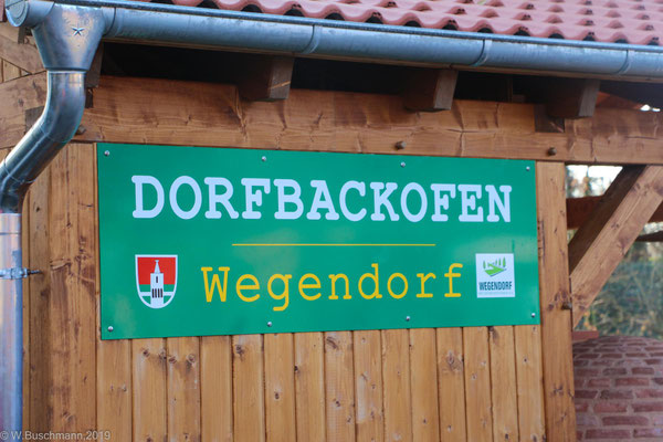 Wegendorf, Einweihung Dorfbackofen