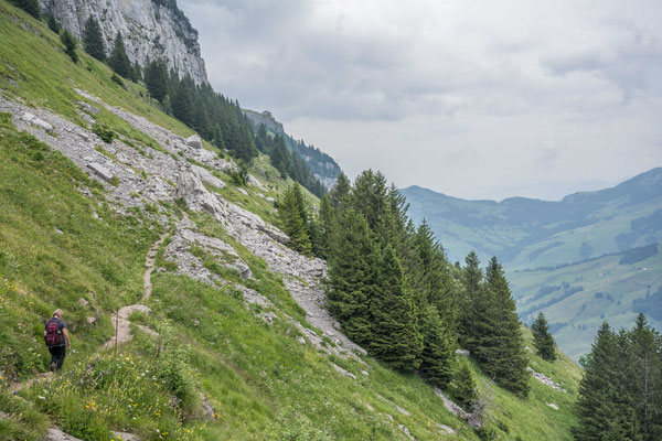 Auf dem Weg zum Bergrestaurant Aescher