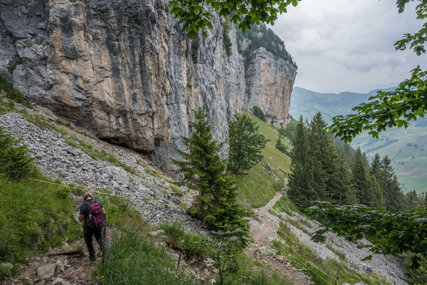 Auf dem Weg zum Bergrestaurant Aescher