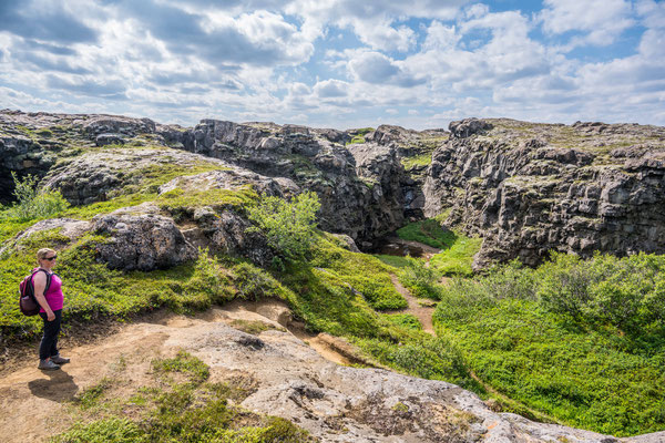 Wanderung im Asbyrgi Nationalpark