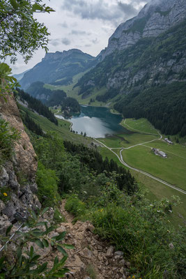 Blick zurück auf den Seealp See