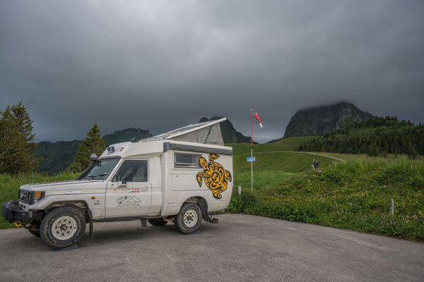 Übernachtungsplatz beim Gurnigelpass