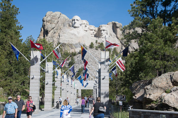 Mount Rushmore, 20 m hohe Porträits