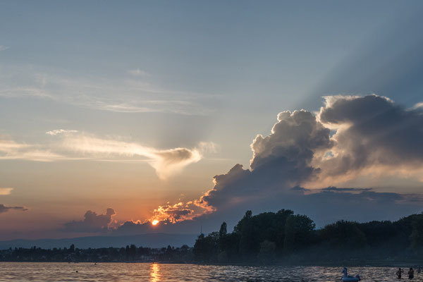 Abendstimmung Genfer See bei Lausanne