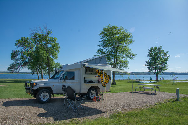 Schöner Camping am gestauten Missouri River 