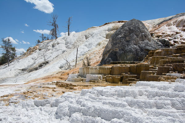 Sinterterrassen in Mammoth Hot Springs