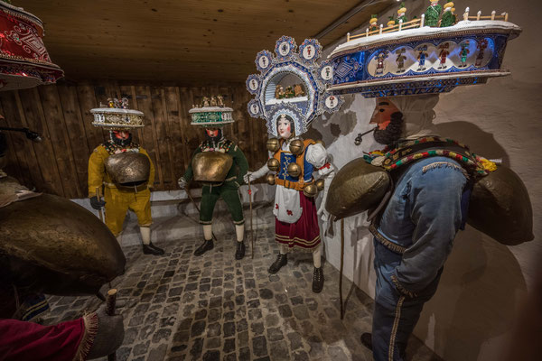 Sylvesterkläuse im Appenzeller Brauchtumsmuseum, Urnäsch