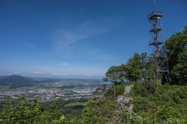 Aussicht vom Gempen über Basel ins Elsass