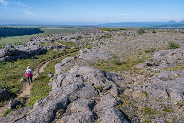 Wanderung im Asbyrgi Nationalpark