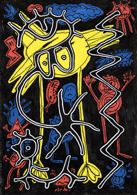 Dona nobis pacem, Mischtechnik auf Papier, 21 x 14,8 cm, 2024