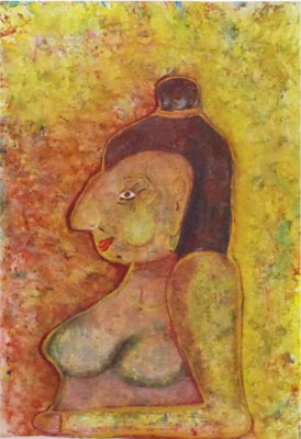 Ohne Titel, Mischtechnik auf Papier, 63.5 x 44cm, 2020