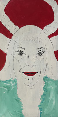 Ohne Titel, Acryl auf Leinwand, 80 x 40 cm, 2024