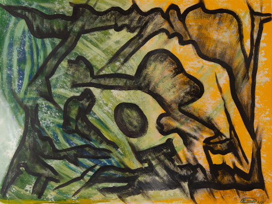 Ohne Titel, Acryl auf Papier, 41 x 51cm, 2021