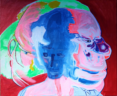 Ohne Titel, Vinyl auf Leinwand, 50 x 60 cm, 2021