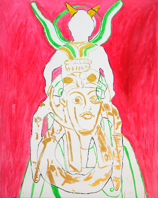 Ohne Titel, Acryl auf Leinwand, 100 x 80 cm, 2024