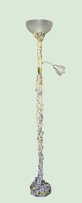 Fantaisie figurale (Stehlampe), Bauschaum / Acrylfarbe, 178 x 25 x 30 cm, 2026