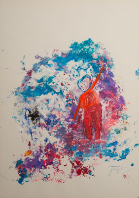 Ohne Titel, Mischtechnik, 42 x 30 cm, 2021