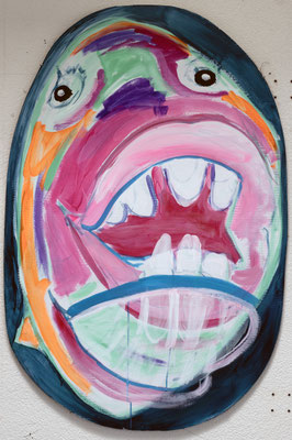 Ohne Titel, Acryl auf Karton, 119 x 79 cm, 2024