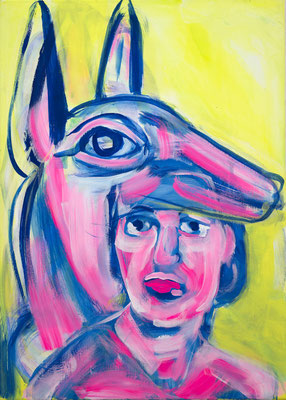 Ohne Titel, Acryl auf Leinwand , 70 x 50 cm, 2025