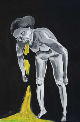 bring's use, Gouache auf Leinwand, 90 x 60 cm, 2022