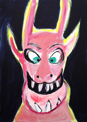 Devilish, Acryl auf Leinwand, 70 x 50 cm, 2024