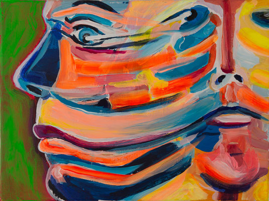 Ohne Titel, Acryl auf Papier, 50 x 70 cm, 2021
