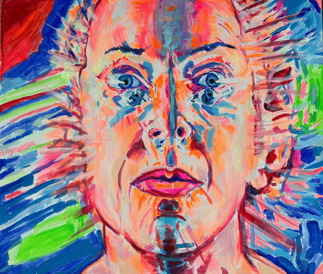 Ohne Titel, Acryl auf Leinwand, 60 x 70 cm, 2021
