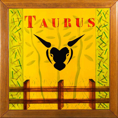 8889: Taurus, Acryl auf Leinwand, 77 x 77, 2023