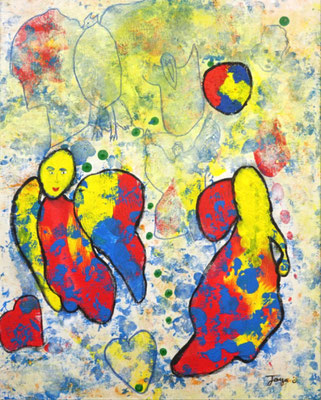 Ohne Titel, Acryl auf Papier, 50 x 40 cm, 2019