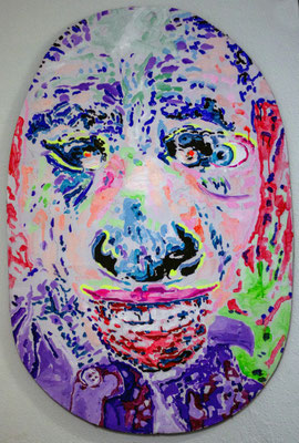Ohne Titel, Acryl auf Karton, 119 x 79 cm, 2024