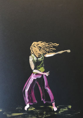 Bild IV Tanzserie, Acryl auf Papier, 30 x 21 cm, 2023