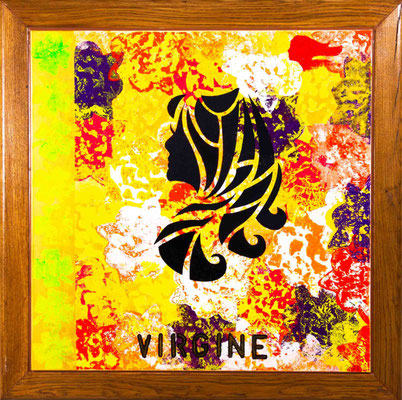 8908: Virgine, Acryl auf Leinwand, 77 x 77, 2023