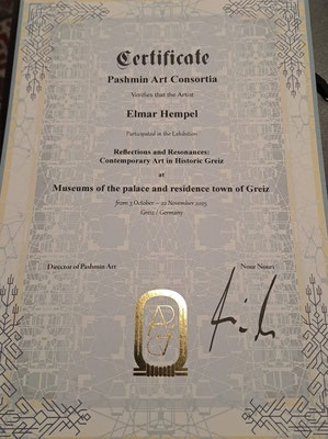 Certificate Pashmin Art Consortia 2025
